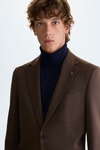 Cotton twill relaxed fit suit jacket