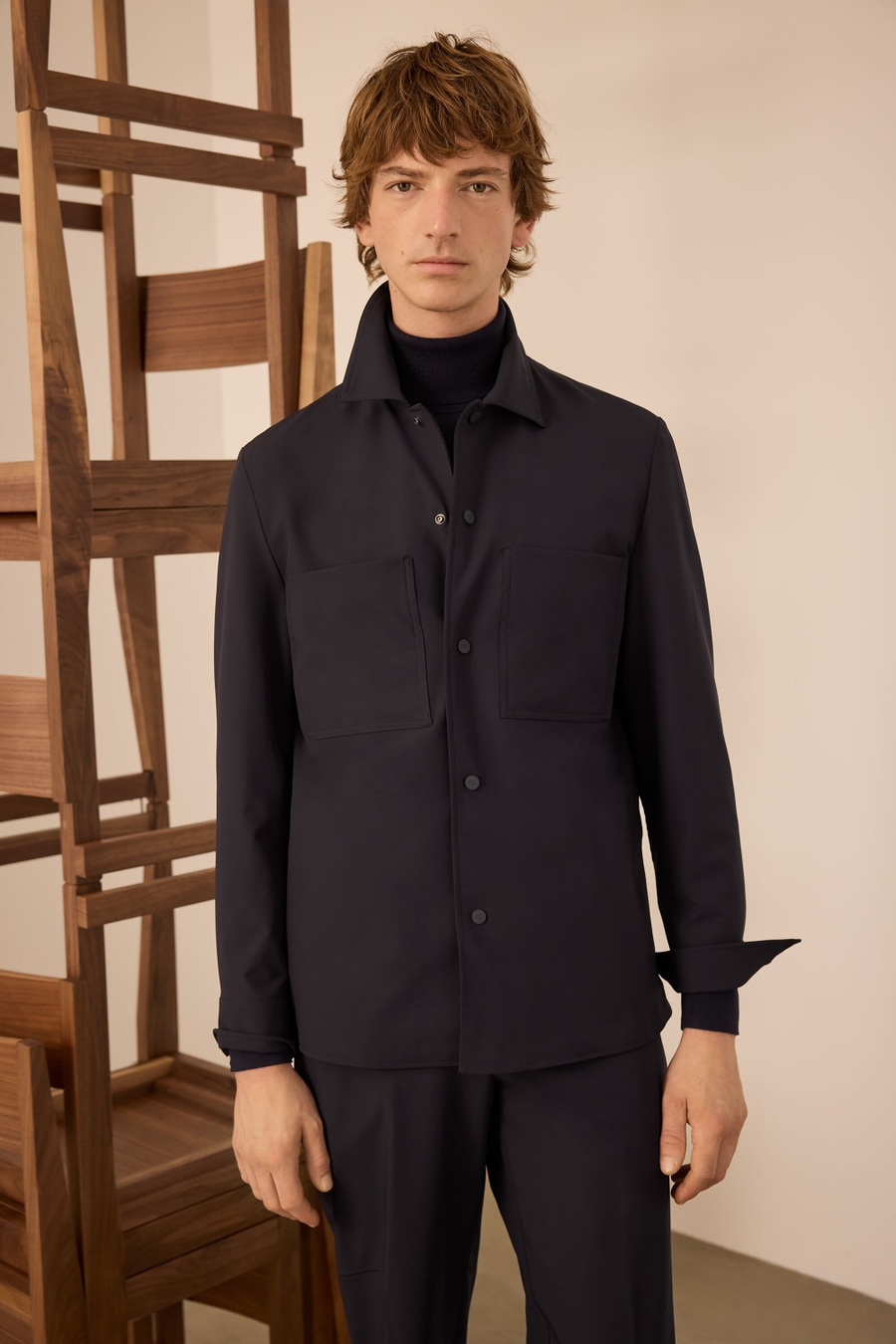 TECHNICAL NYLON RELAXED FIT OVERSHIRT
