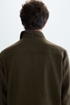 Textured wool cotton overshirt