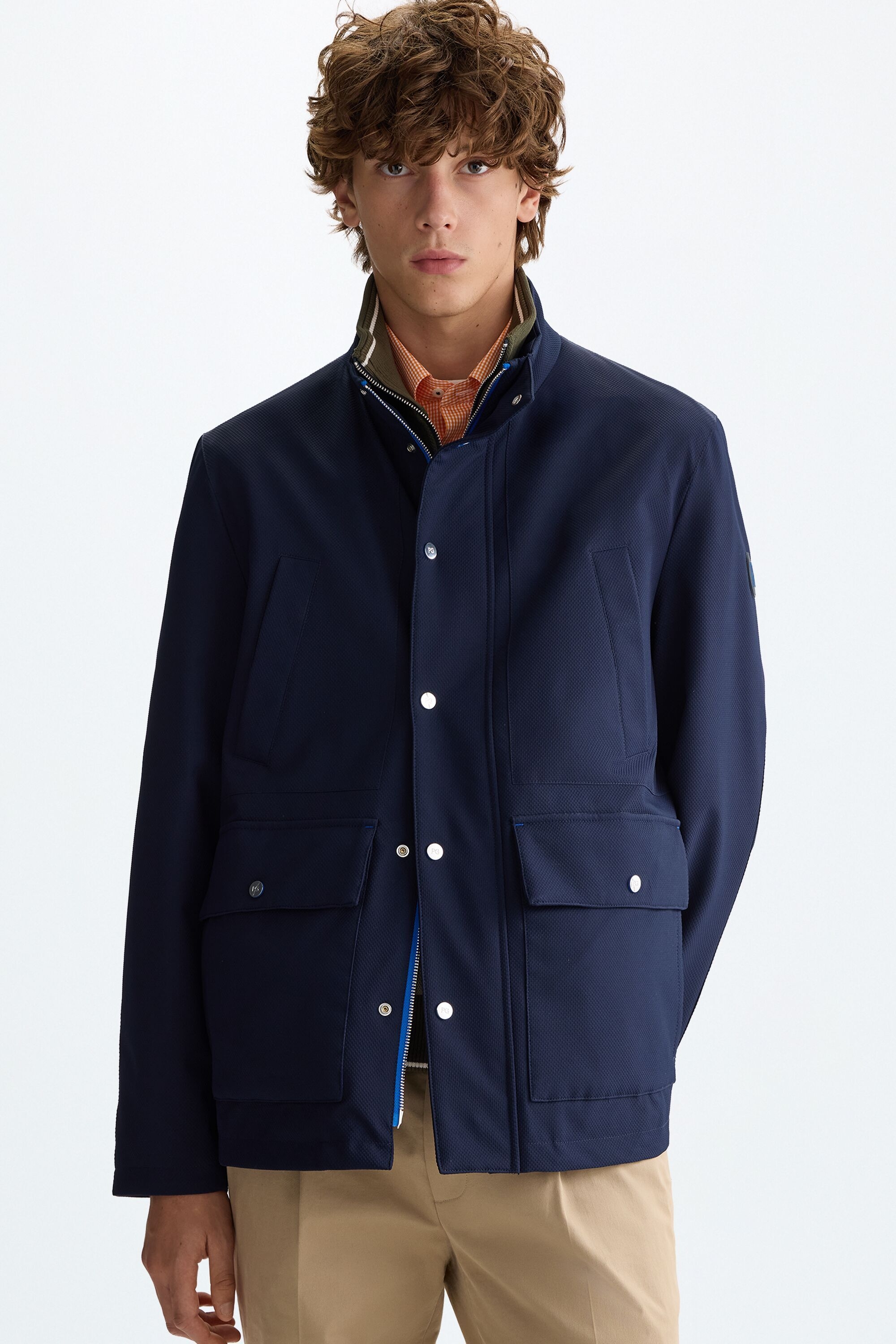 Waterproof textured technical parka