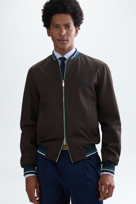 TEXTURED TECHNICAL BOMBER JACKET