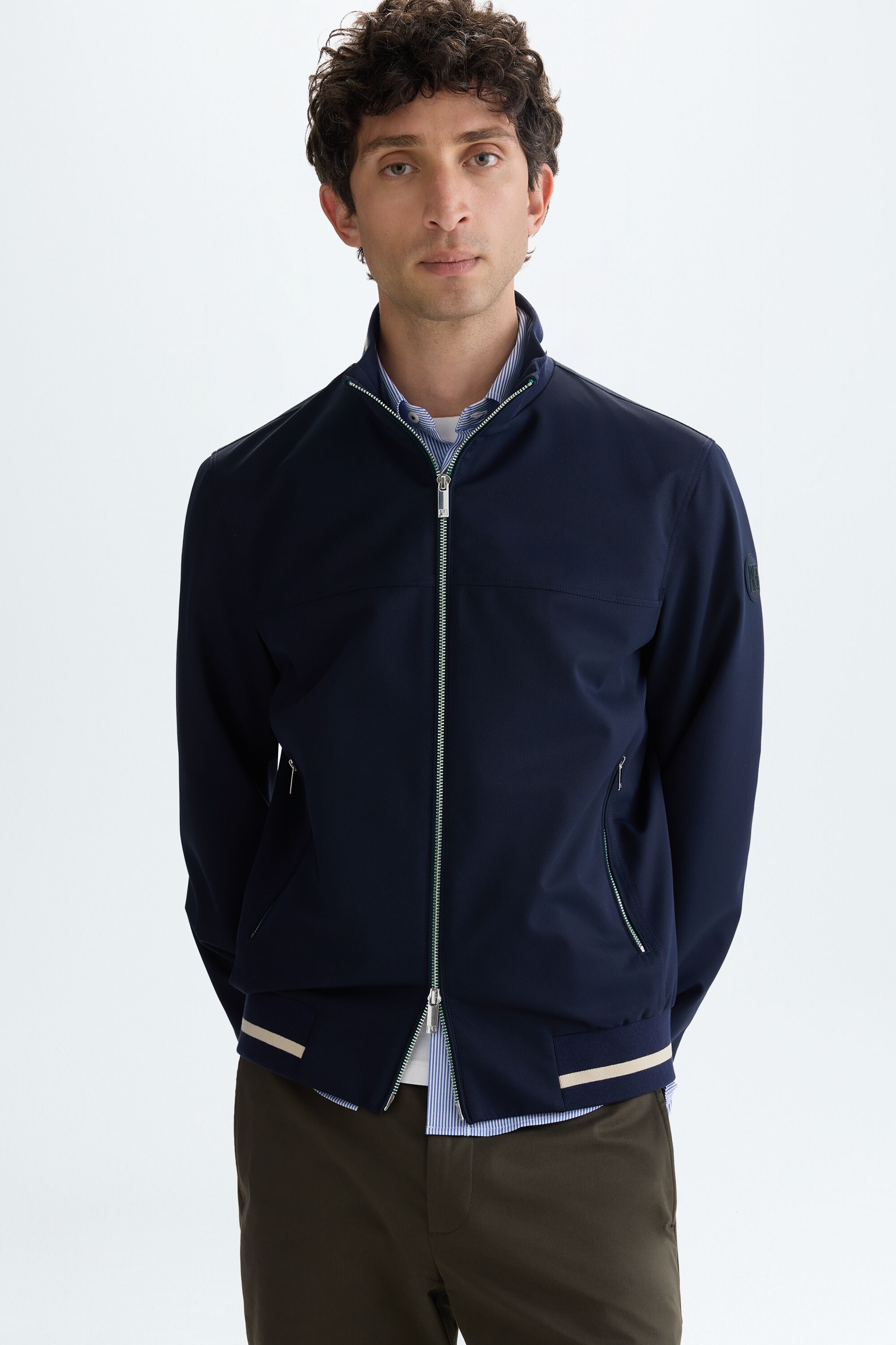 Textured technical jacket