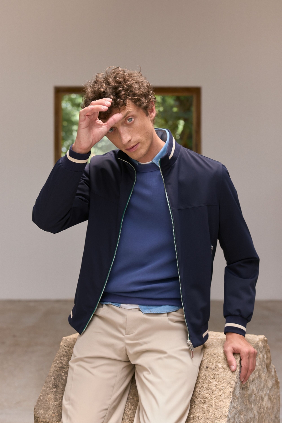 TEXTURED TECHNICAL JACKET