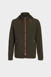 Hooded technical nylon jacket