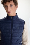 Quilted technical nylon gilet