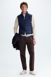 Quilted technical nylon gilet