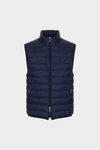 Quilted technical nylon gilet