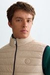 Quilted technical nylon gilet