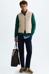 Quilted technical nylon gilet