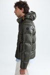 Down-quilted technical nylon jacket