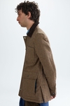 Wool four pocket houndstooth jacket