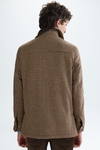 Wool four pocket houndstooth jacket