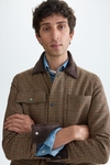 Wool four pocket houndstooth jacket