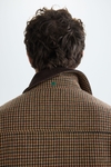 Wool four pocket houndstooth jacket
