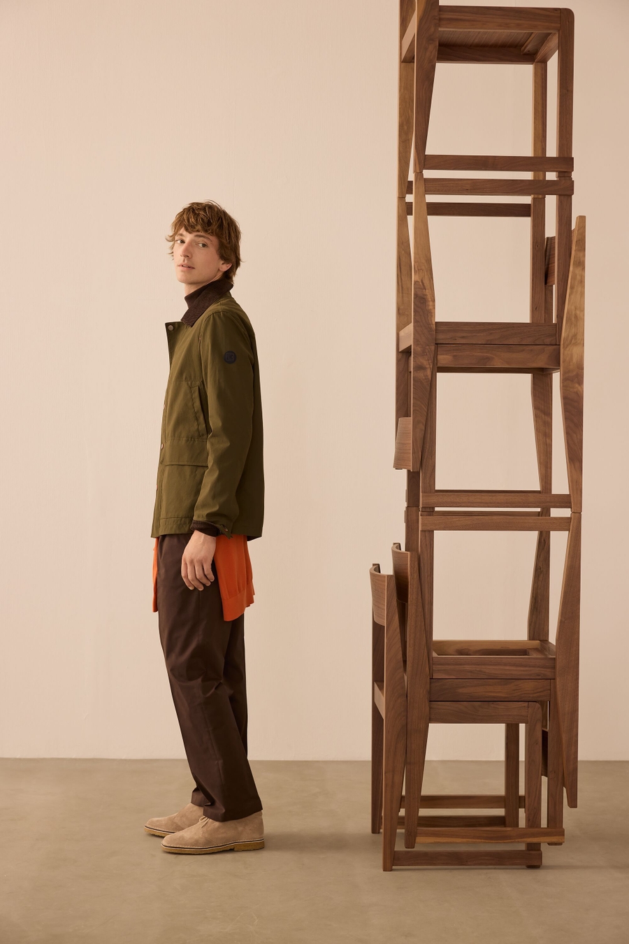 TECHNICAL COTTON JACKET WITH FOUR POCKETS