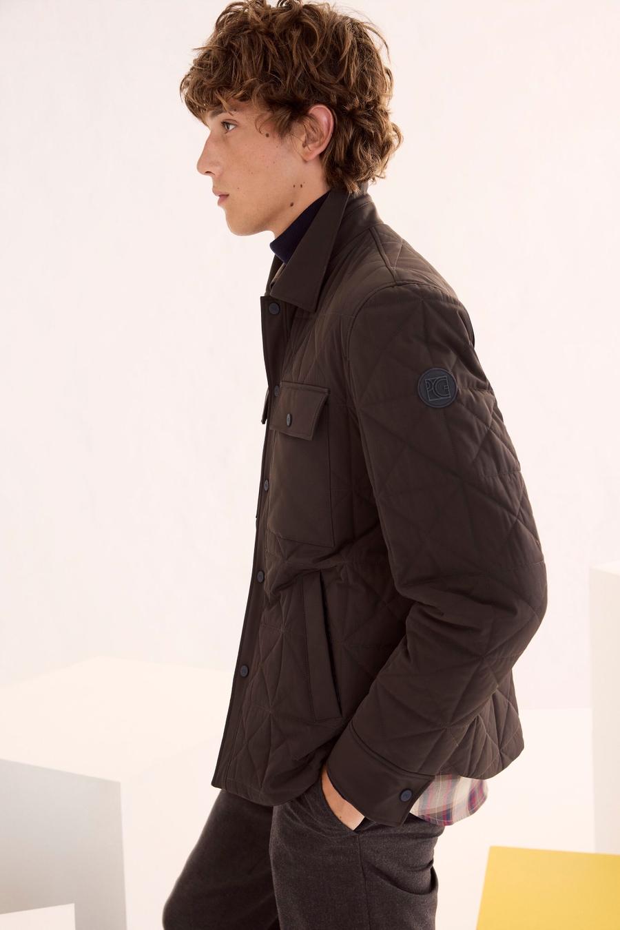 ORIGAMI QUILTED NYLON OVERSHIRT