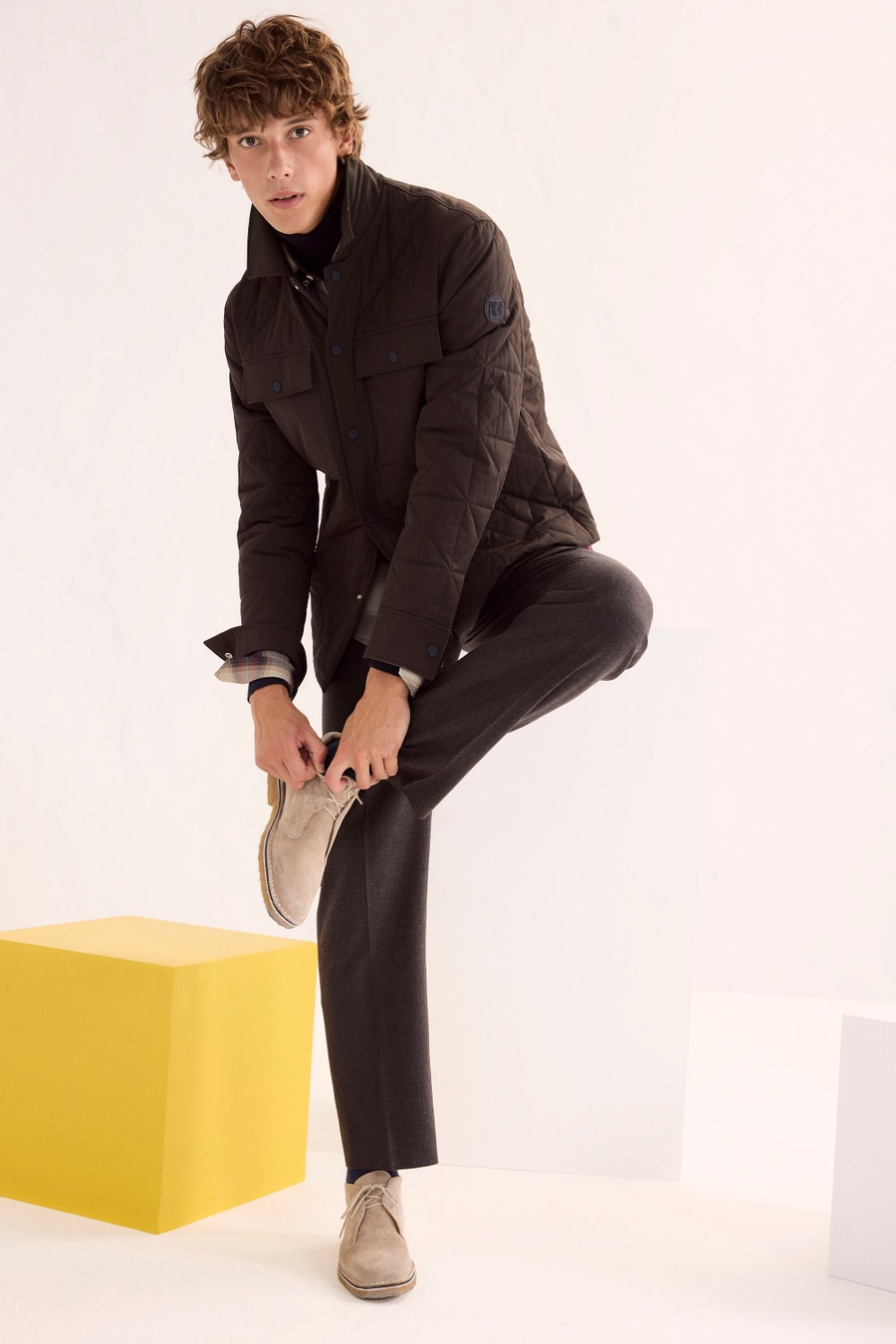 ORIGAMI QUILTED NYLON OVERSHIRT