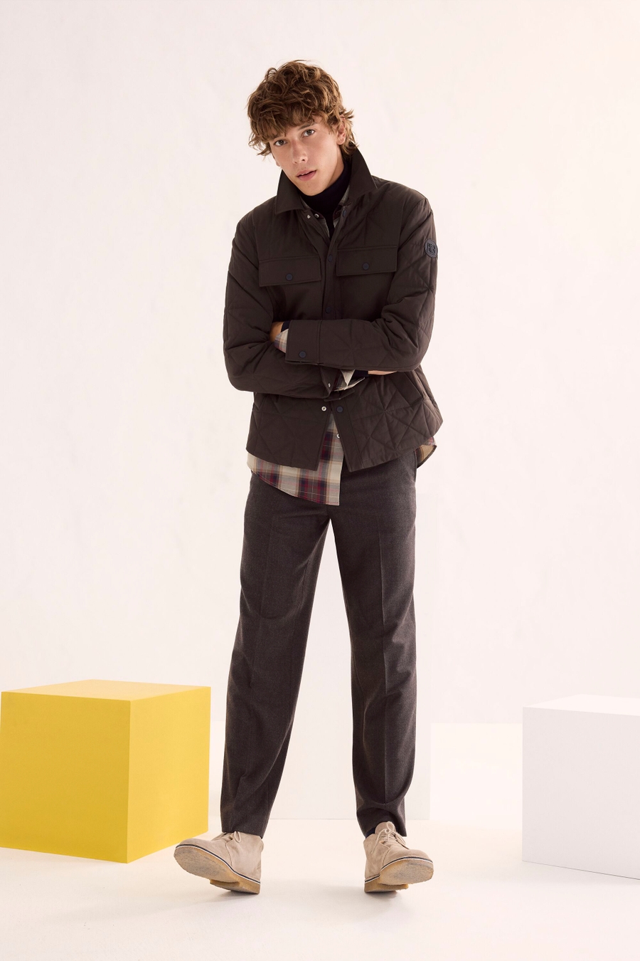 ORIGAMI QUILTED NYLON OVERSHIRT