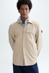 Textured technical nylon overshirt