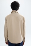 Textured technical nylon overshirt