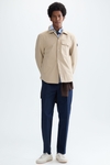Textured technical nylon overshirt