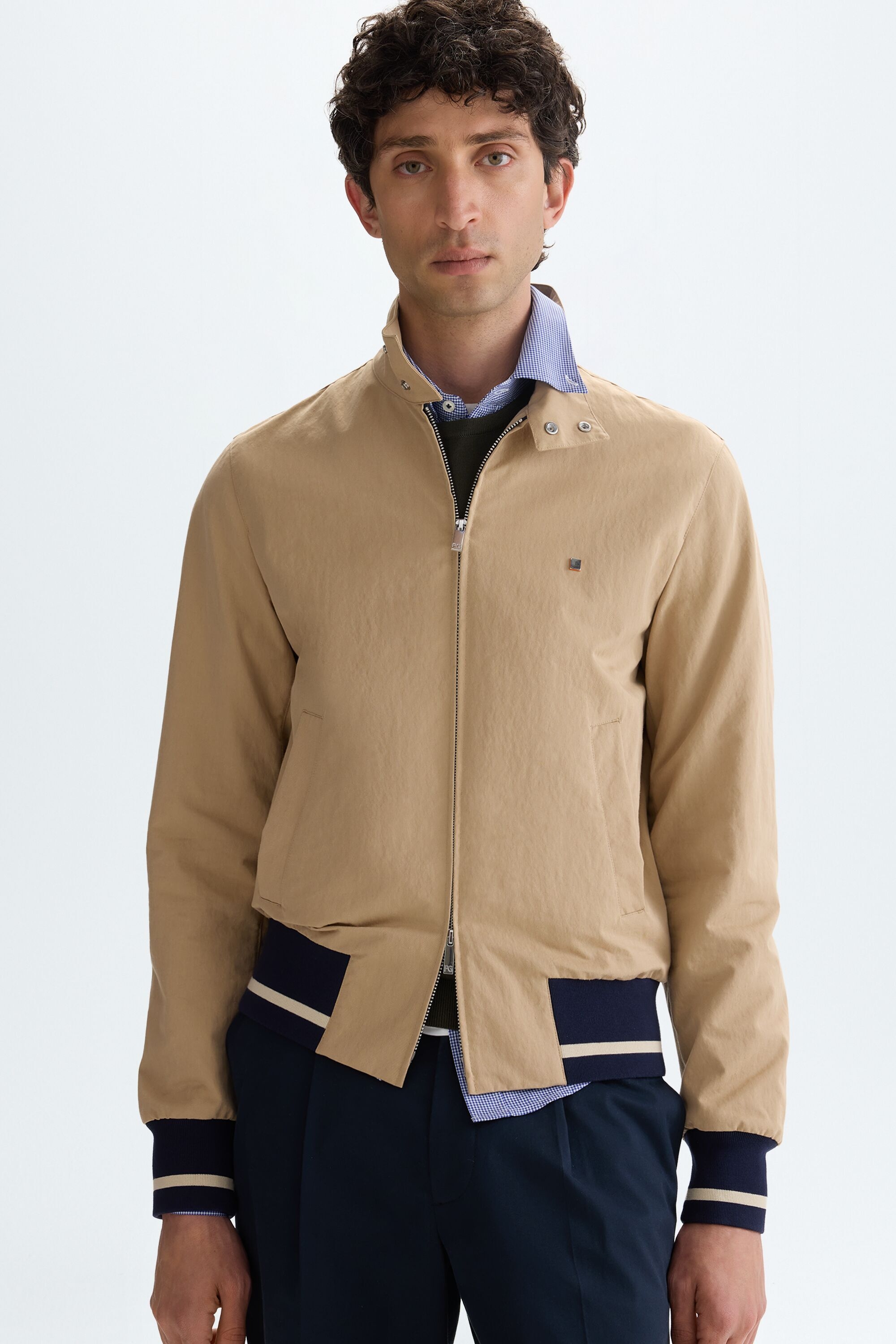 Technical cotton jacket