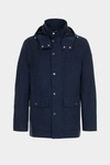Semi-waxed technical cotton parka