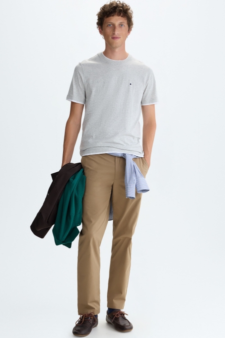 COTTON TWILL REGULAR FIT CHINO TROUSERS