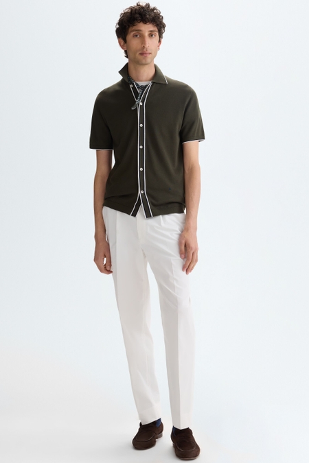 COTTON TWILL REGULAR FIT CHINO TROUSERS