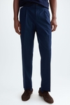 Cotton twill relaxed fit trousers