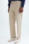 Cotton twill relaxed fit trousers