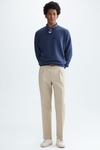 Cotton twill relaxed fit trousers
