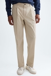 Cotton twill relaxed fit trousers