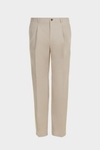 Cotton twill relaxed fit trousers
