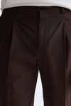 Cotton twill relaxed fit trousers