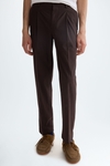 Cotton twill relaxed fit trousers