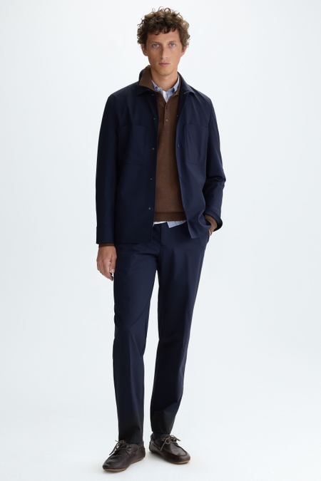 TECHNICAL NYLON RELAXED FIT SUIT TROUSERS