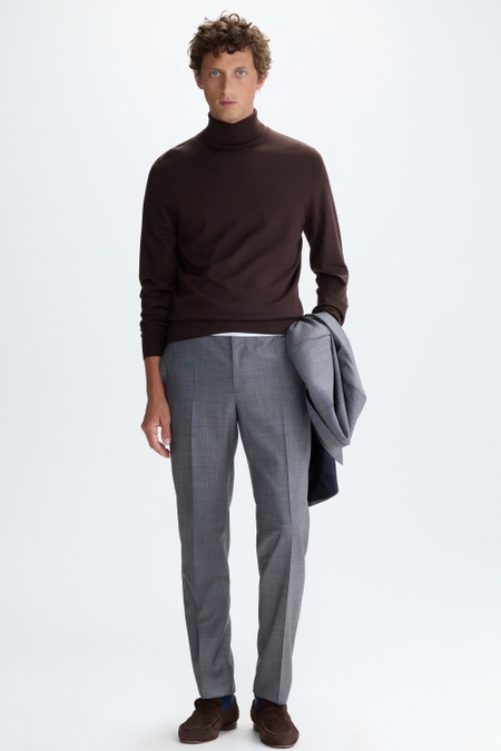 TROPICAL WOOL CLASSIC FIT SUIT TROUSERS
