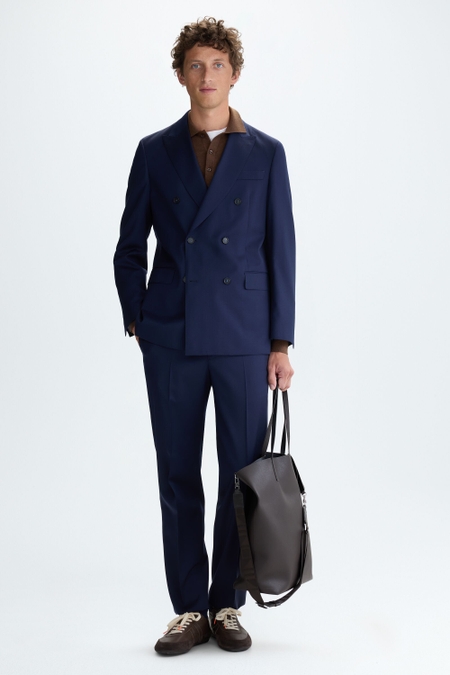 TROPICAL WOOL CLASSIC FIT SUIT TROUSERS