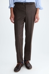 Wool twill classic fit suit trousers