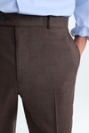 Wool twill classic fit suit trousers