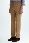 Cotton twill classic fit suit trousers