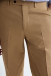 Cotton twill classic fit suit trousers