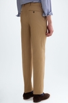 Cotton twill classic fit suit trousers