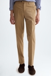 Cotton twill classic fit suit trousers