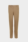 Cotton twill classic fit suit trousers