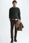 Cotton corduroy classic fit trousers