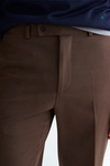 Wool twill classic fit suit trousers