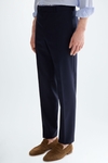 Textured wool classic fit suit trousers
