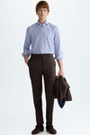 Tropical wool classic fit suit trousers